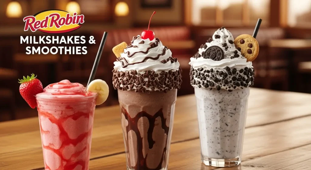 Red Robin Milkshakes And Smoothies Menu